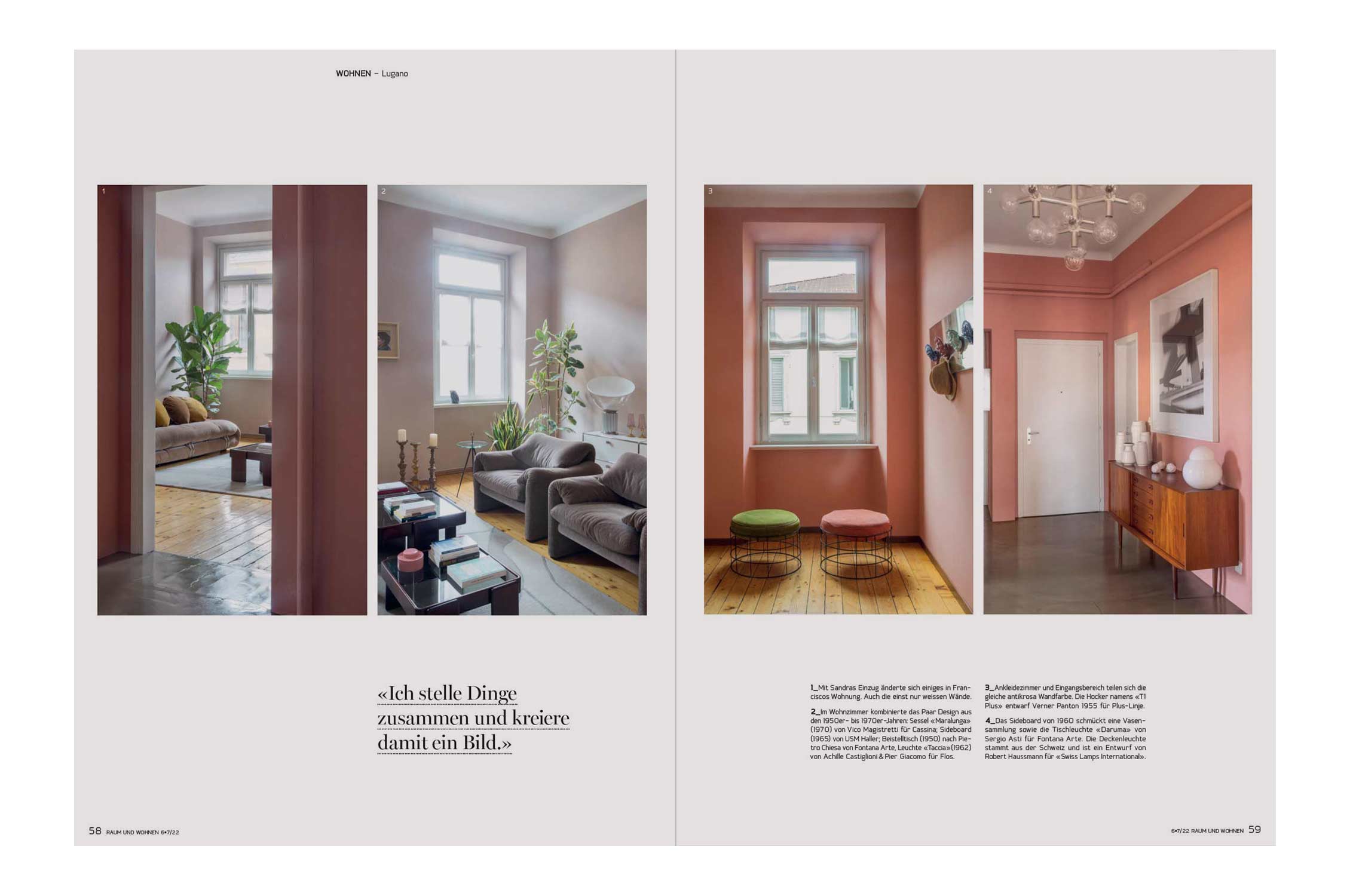 Lugano town apartment, Raum und Wohnen Magazin art deco building, Switzerland Interior Design, Interieur, Ausstattung, Living, Wohnen, Style, cozy home, mediterranean, mediterran, Colors, sanfte Farben, schick